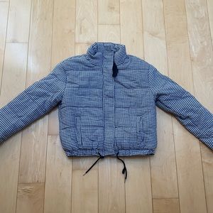 tilly’s black and white checkered jacket
